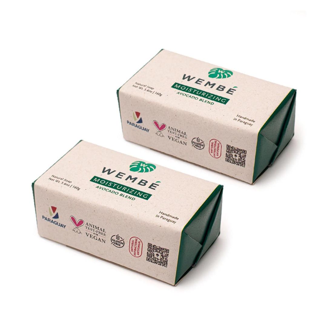 Wembé Large 2-Pack Natural Soap Bar