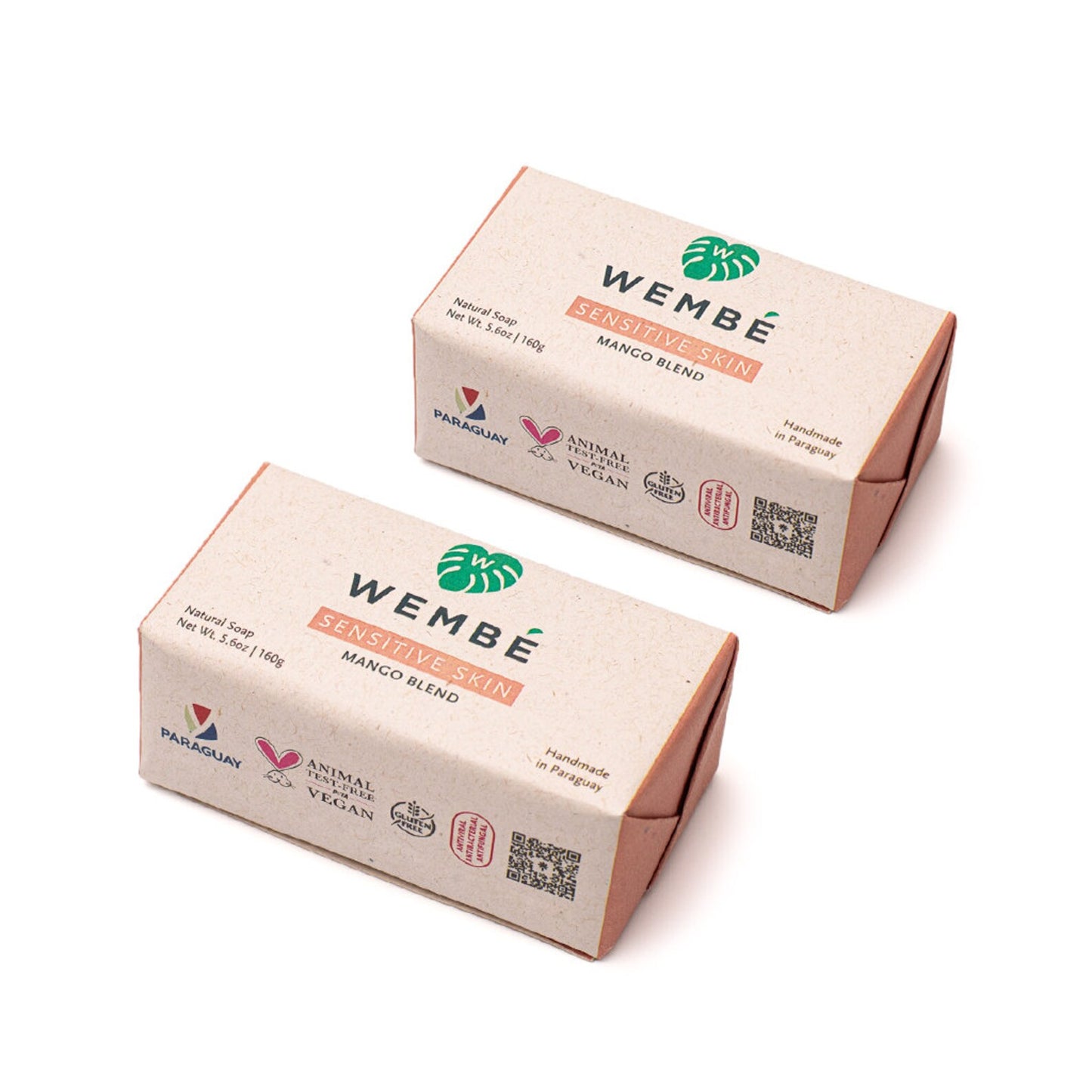 Wembé Large 2-Pack Natural Soap Bar